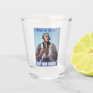 Black Aviators: U.S. WW2 Military Fighting Service Shot Glass