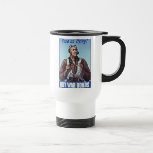 Black Aviators: U.S. WW2 Military Fighting Service Travel Mug