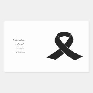 Black Awareness Ribbon Sticker