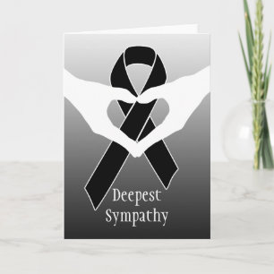 Black Awareness Ribbon + your message Card