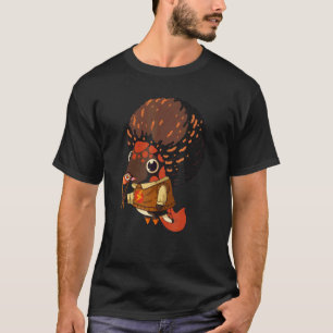 Black Axolotl Sushi Walking Fish Afro Black Histor T-Shirt