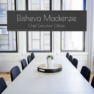 Black B&W Office Door Sign Signs Name Plate