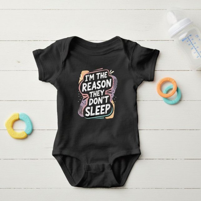 Black Baby Bodysuit with Funny Phrase  (Creator Uploaded)