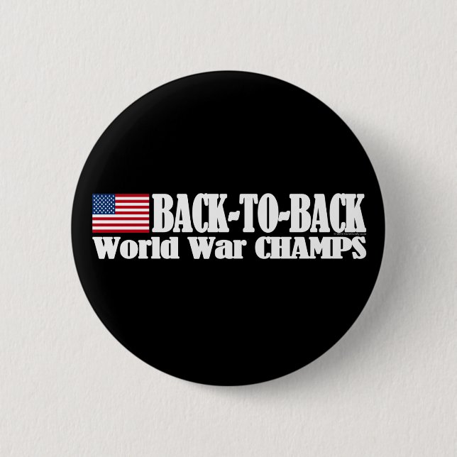 Black Back-To-Back USA Champs 2 Inch Round Button (Front)