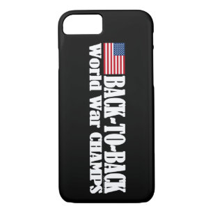 Black Back-To-Back USA Champs iPhone 8/7 Case