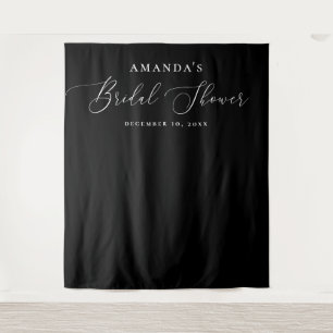 Black backdrop. Elegant bridal shower background Tapestry