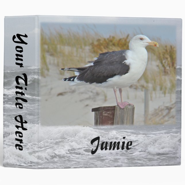 Black Backed Gull Seagull Series Binder (Front/Spine)