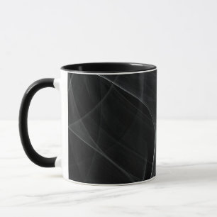 BLACK BACKGROUND AND DELICATE LIGHT BRUSHSTROKES MUG