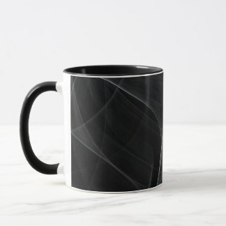 BLACK BACKGROUND AND DELICATE LIGHT BRUSHSTROKES MUG