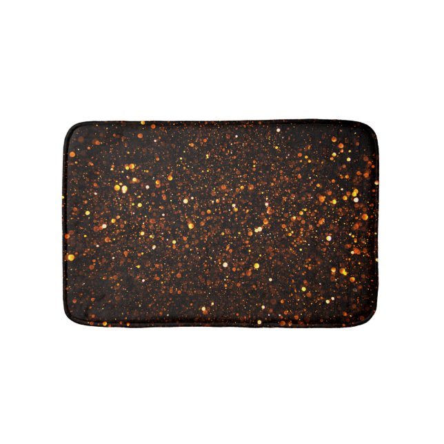 Black Background Beautiful Bokeh Bath Mat (Front)