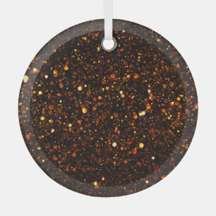 Black Background Beautiful Bokeh Glass Ornament