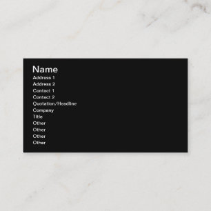 Black Background Business Card