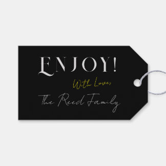 Black Background Customized Gift Tag
