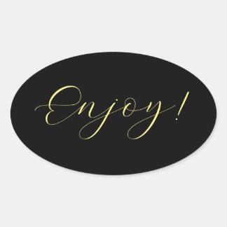 Black Background Enjoy Sticker