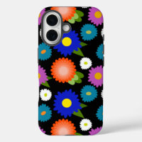 Black Background Flowers Floral Cute Feminine Girl