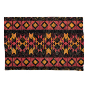 Black Background, Geometric Modern Pattern. Pillowcase