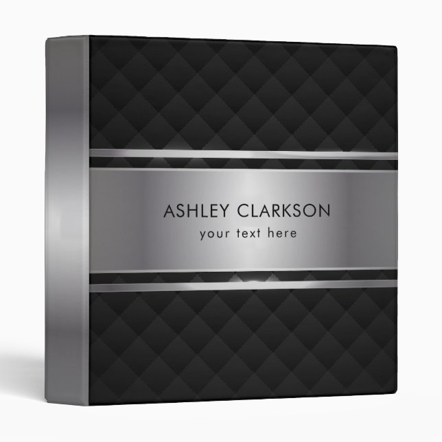 Black Background Silver Stripe Binder (Front/Spine)