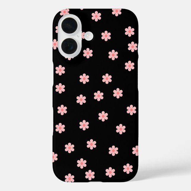 Black background with flowers Case-Mate iPhone case (Back)