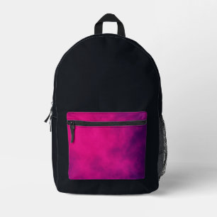 Black Backpack with Neon Pink Pocket – Customize