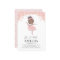 Black Ballerina in Pink Dress Floral Birthday