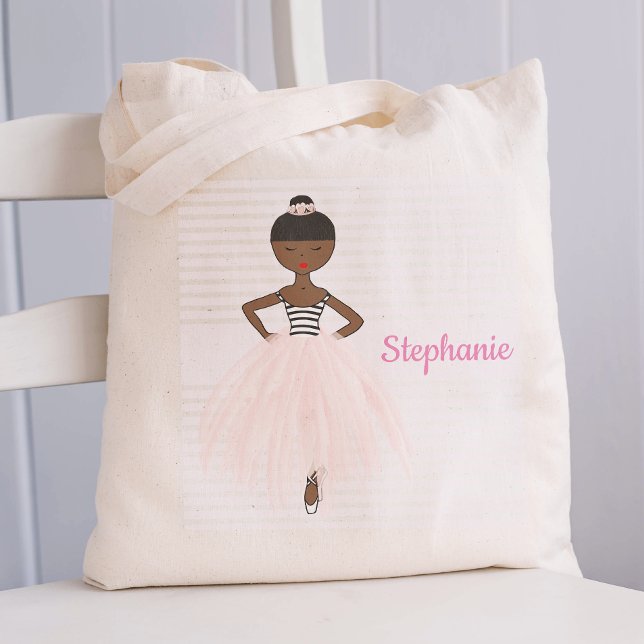 Black Ballerina in Pink Tote Bag (Creator Uploaded)