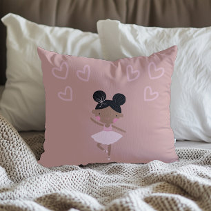 Black Ballerina Pink Pillow