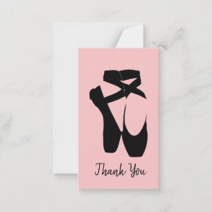 Black ballet  pointe shoes card