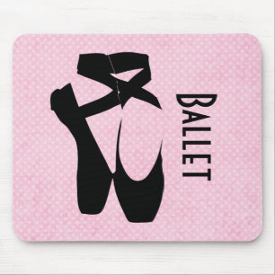 Black Ballet Shoes En Pointe Mouse Pad