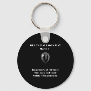 Black Balloon Day Overdose Awareness Addition  Keychain