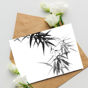 Black Bamboo Twig Postcard