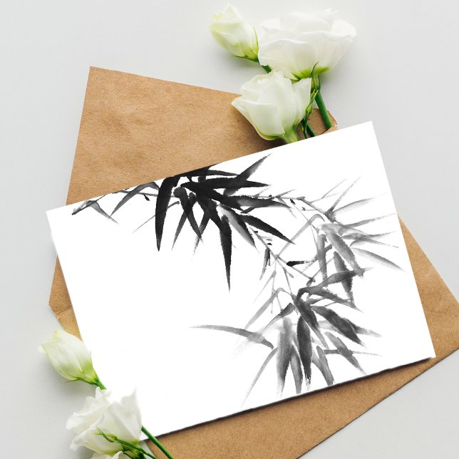 Black Bamboo Twig Postcard (Creator Uploaded)