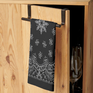 Black Bandana Kitchen Towel