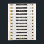 Black Banner Ivory White Honey Jar Lid Label Set<br><div class="desc">Classic black banner over an ivory white honeycomb pattern with a pair of bumble bees at each end to create a tamper-proof seal over the top lid and sides of honey jars, or make your own mason jar wedding favours with custom text for the bride and groom and event date....</div>