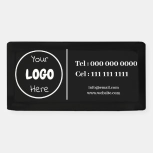 Black Banner of Company Logo