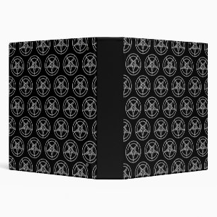 Black Baphomet Pentagram 1.5" Inch Binder