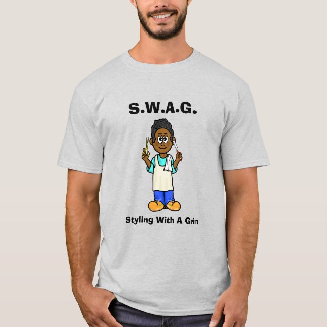 Black Barber SWAG T-Shirt (Front)