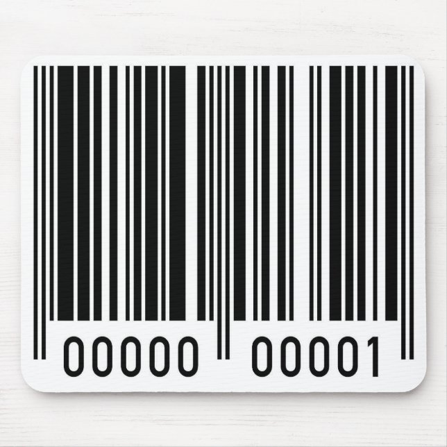 Black Barcode Mouse Pad (Front)