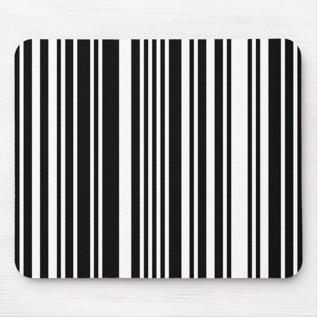 Black Barcode Mouse Pad (Front)