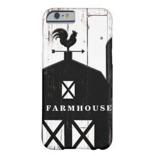 Black Barn Weathered White Wood Rustic Farmhouse Barely There iPhone 6 Case