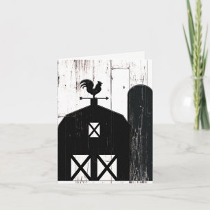 Black Barn White Wood Rustic Farmhouse Thank You