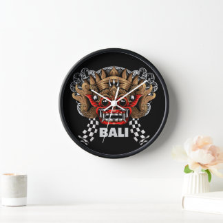 Black Barong Bali : Horloge murale de tradition in
