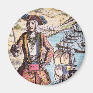 Black Bart Colour Portrait Magnet