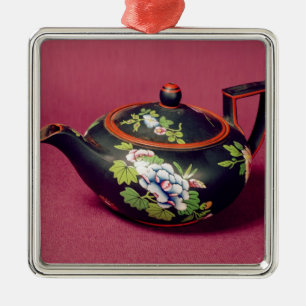 Black basalt teapot metal ornament