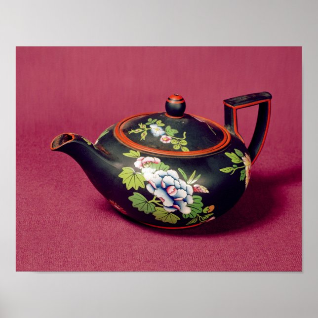 Black basalt teapot poster (Front)