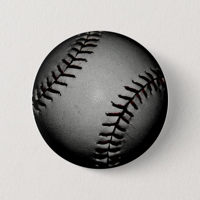 Black baseball 2 inch round button (Front)
