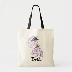 Black Baseball Cap Bride Tote Bag