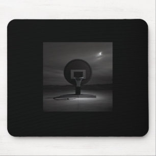 Black Basketball Hoop For Sports Lovers Mouse Pad