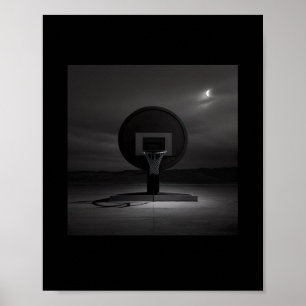 Black Basketball Hoop For Sports Lovers  Poster