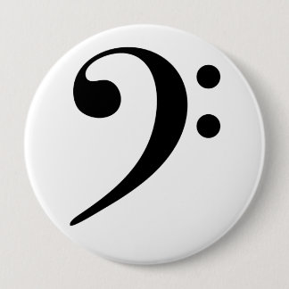 Black Bass Clef Pin