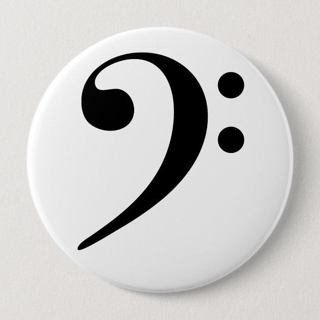 Black Bass Clef Pin (Front)